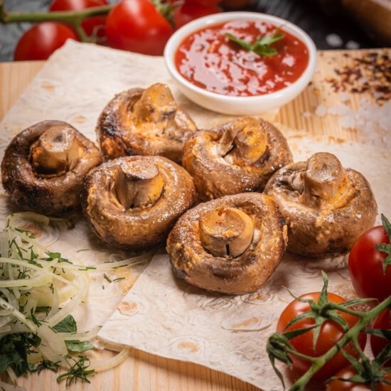 Шампиньоны на мангале