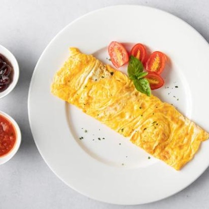 Omelet with salmon