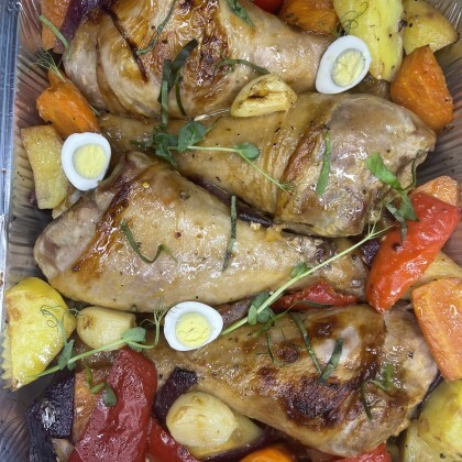 Ножки индейки запечёные в печи на 4 персоны