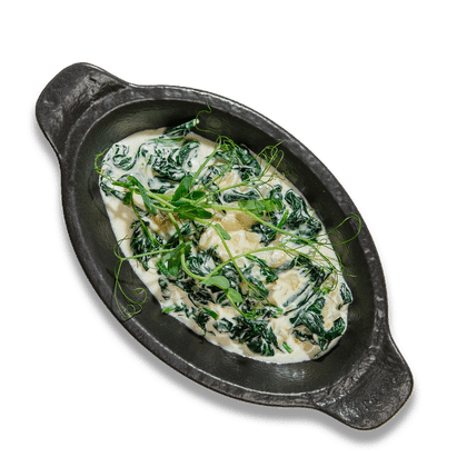 Шпинат со сливками