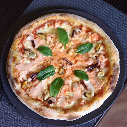 Пицца с морепродуктами