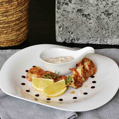 Тигровые креветки на гриле