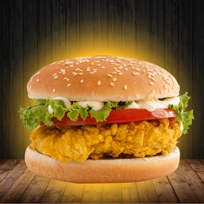 Чикен бургер со стейком