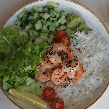 Боул с креветками