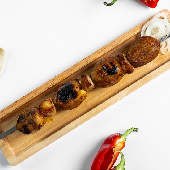 Картофель с курдюком шашлык