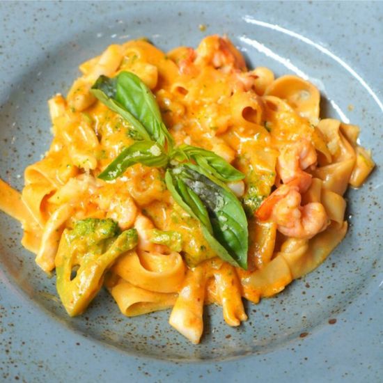 Паста с креветками