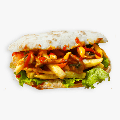 Панини с цыпленком и сыром моцарелла