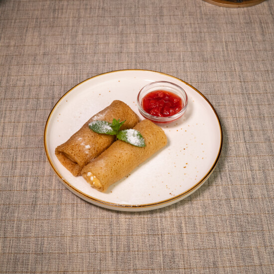 Блины с творогом с добавлением изюма