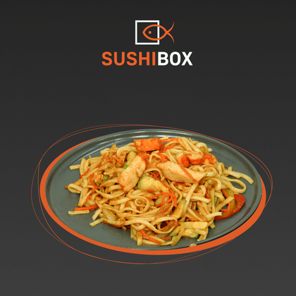 Удон с курицей