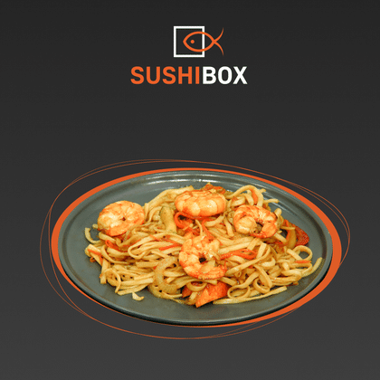 Удон с креветками