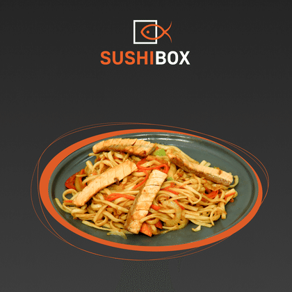 Удон с лососем