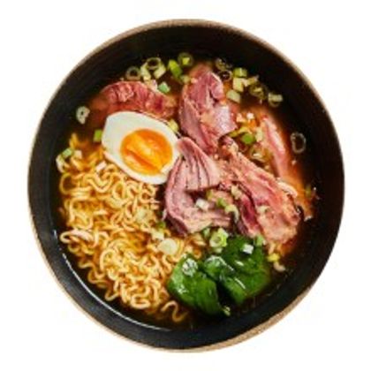Vegetable ramen with ham