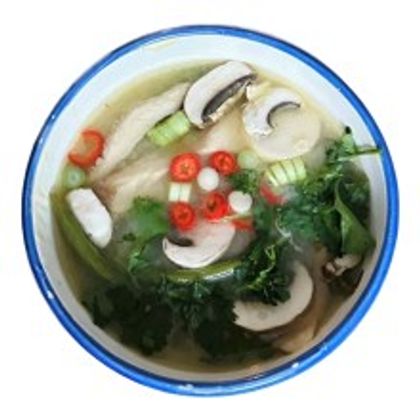 Tom yum with mushrooms
