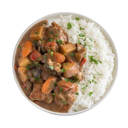 Pork curry rice & vegetables