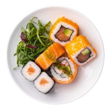 Star roll and salad