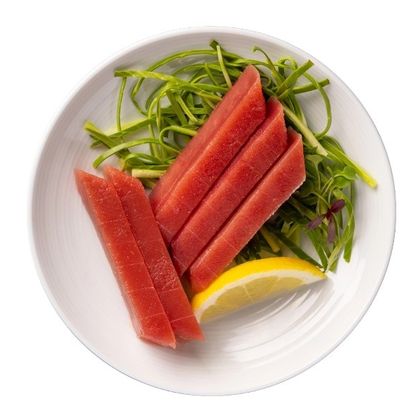 Tuna sashimi and salad
