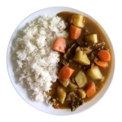 Beef curry rice & vegetables