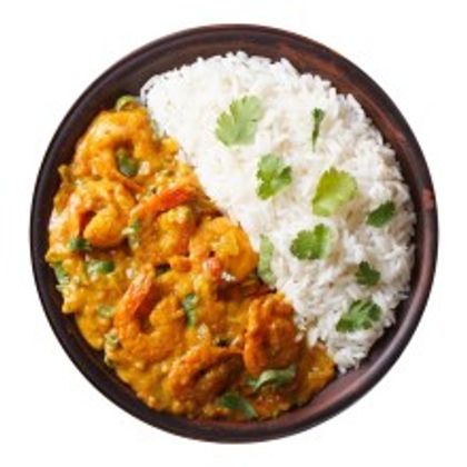 Shrimps curry rice & vegetables