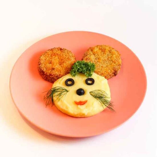 Детские котлеты с пюре