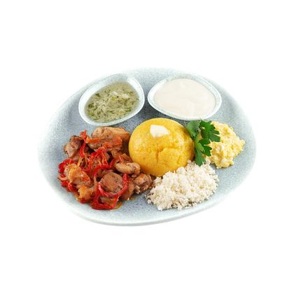 Мамалыга с куриной токаной