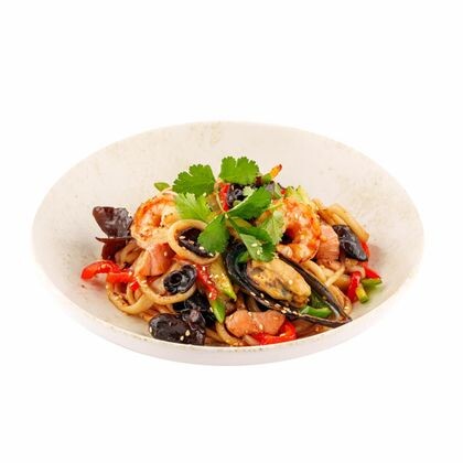 Вок с морепродуктами