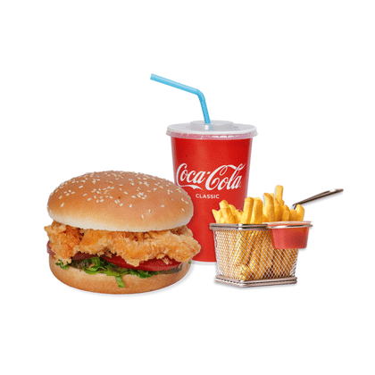 Комбо чикен бургер