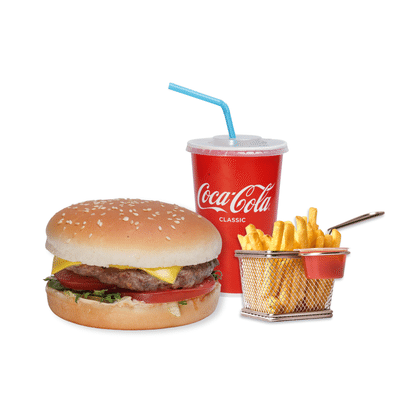 Комбо говяжий бургер с сыром