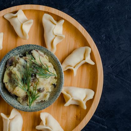 Вареники с грибами и картофелем п/ф