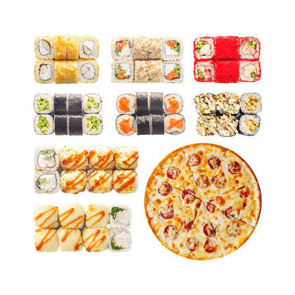 Сет на компанию 62шт+пицца