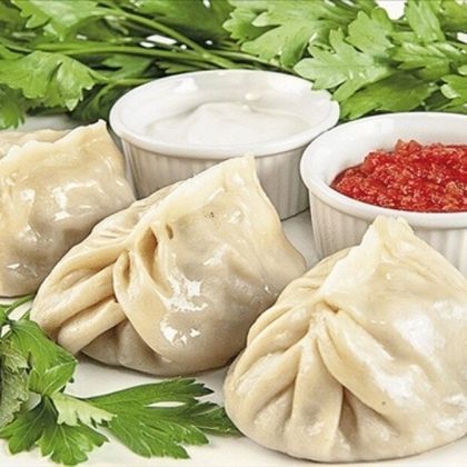 Манты говядина, тыква. Вес 1 шт. 70 гр! Рубленая начинка.