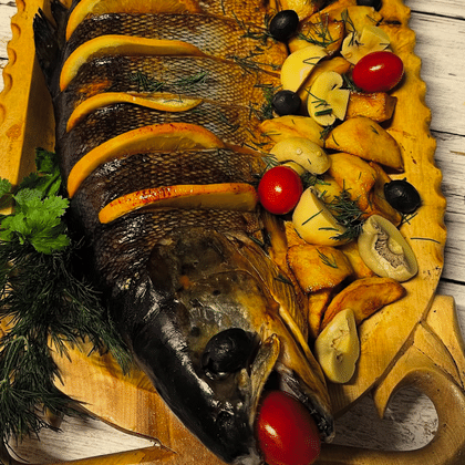 Сёмга гриль 3+кг. На 10+ персон