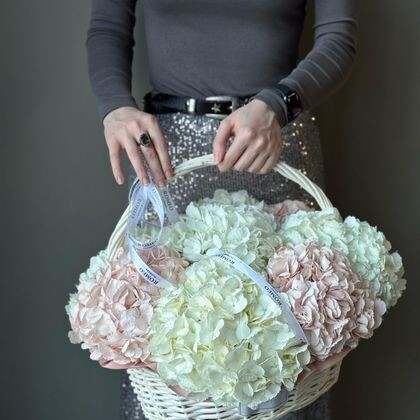 Гортензия в корзине