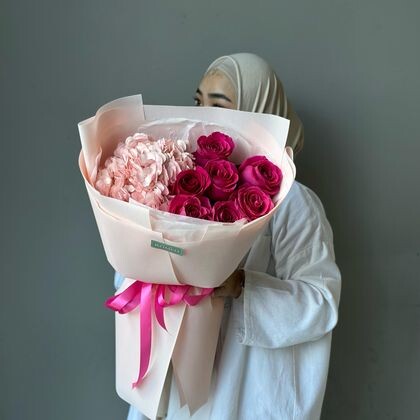 Гортензия +розы