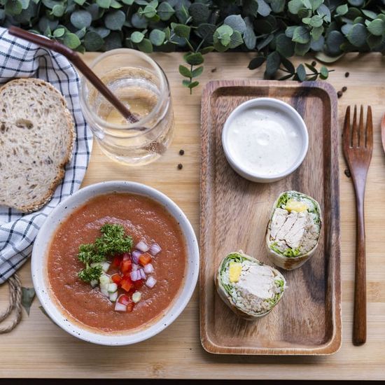 Lunch Set (Soup + Burrito + Beverage) 🍽️