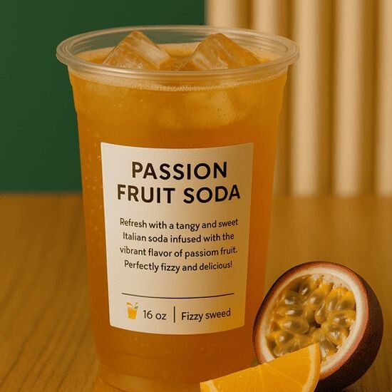 Passion Fruit Soda – 16OZ🍹