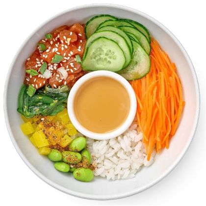 Poke with salmon