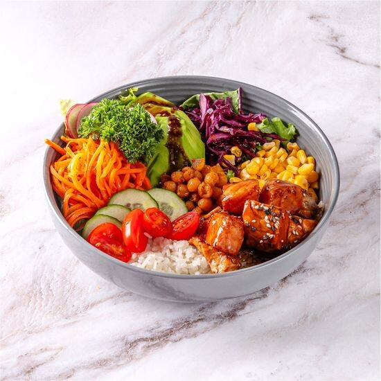 Боул с семгой в терияки