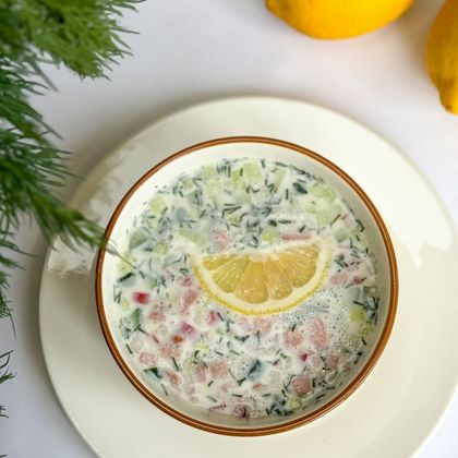 Окрошка с говядиной