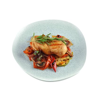 Куриная грудка с овощами гриль