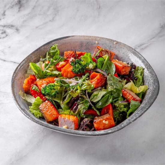 салат с лососем