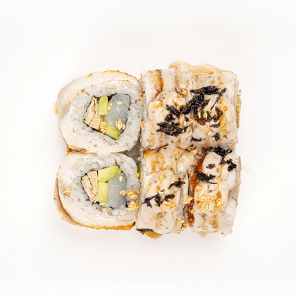 Ролл с угрем и трюфельным унаги