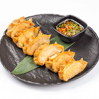 Гедза с цыпленком и креветками