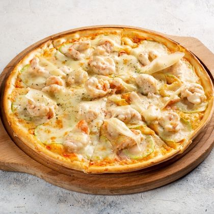 Пицца с креветками