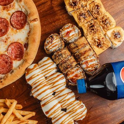 Комбо Большой Ужин (фри Пицца ПЕПСИ роллы)