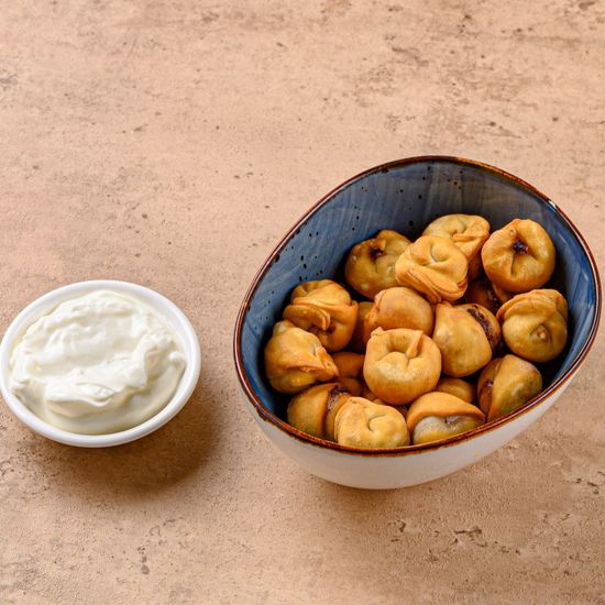 Пельмени жареные