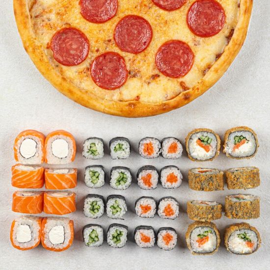 Сет «Роберто де Ниро» - 32 шт + пицца «Пепперони» в подарок