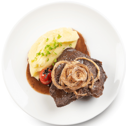 Томлёные говяжьи щёчки