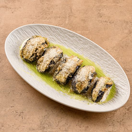 Баклажаны с куртом и грецким орехом