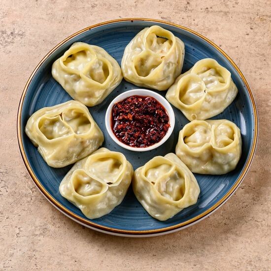 Манты с руб.мясом на пару 7 шт