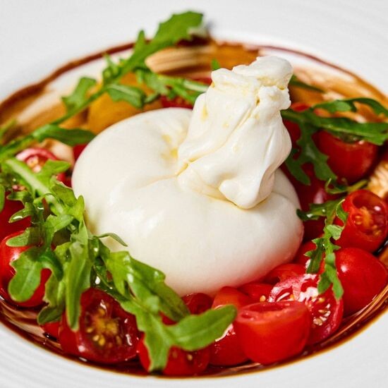 Burrata with tomatoes